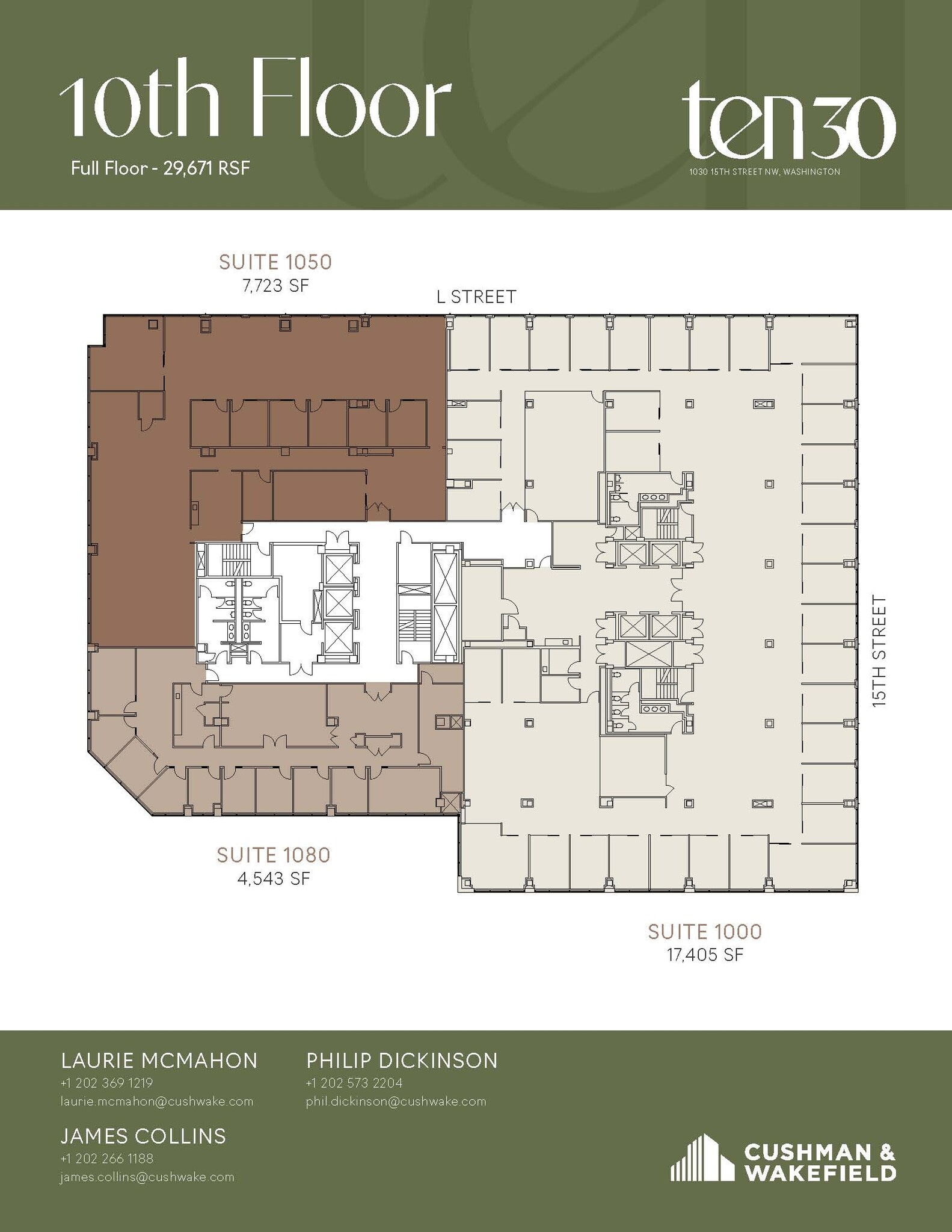 1030 15th St NW, Washington, DC à louer Plan d’étage- Image 1 de 1