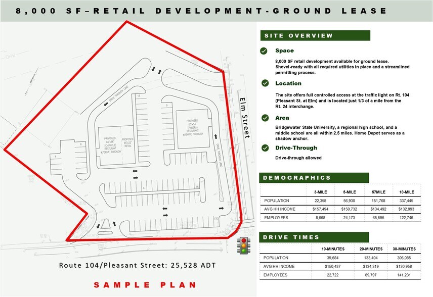 1307 Pleasant St, Bridgewater, MA for lease - Site Plan - Image 2 of 3