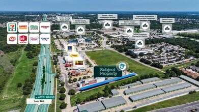 1135 S Loop 288, Denton, TX - AÉRIEN  Vue de la carte