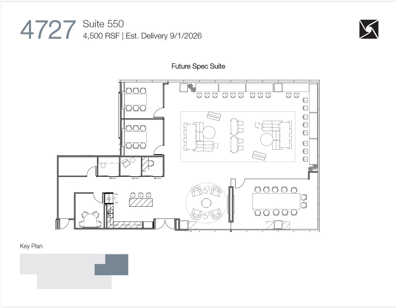 4747 Executive Dr, San Diego, CA à louer Plan d’étage- Image 1 de 2
