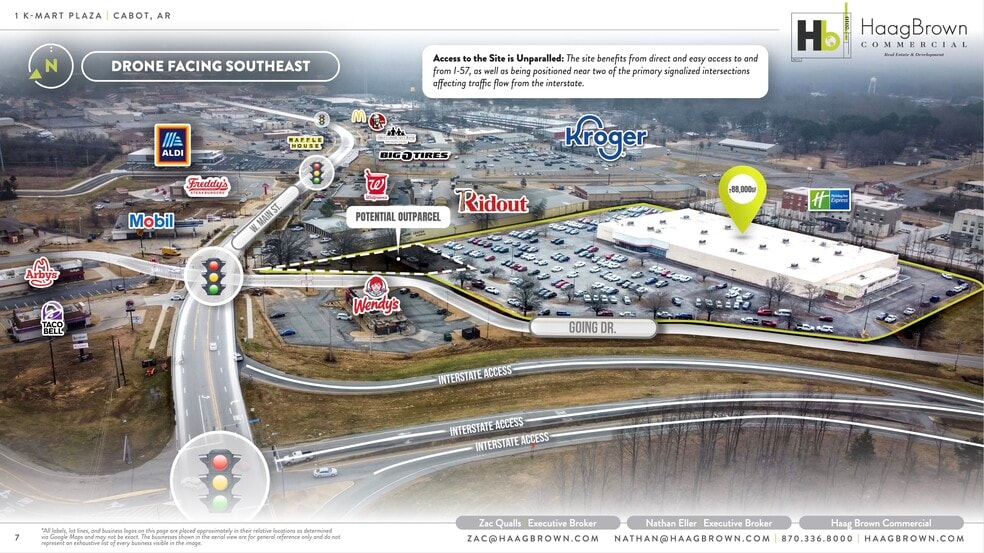 1 Kmart Plz, Cabot, AR for lease - Aerial - Image 3 of 4