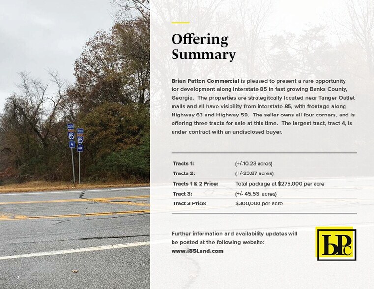Interstate 85 & Hwy. 63, Commerce, GA à vendre - Photo principale - Image 2 de 6