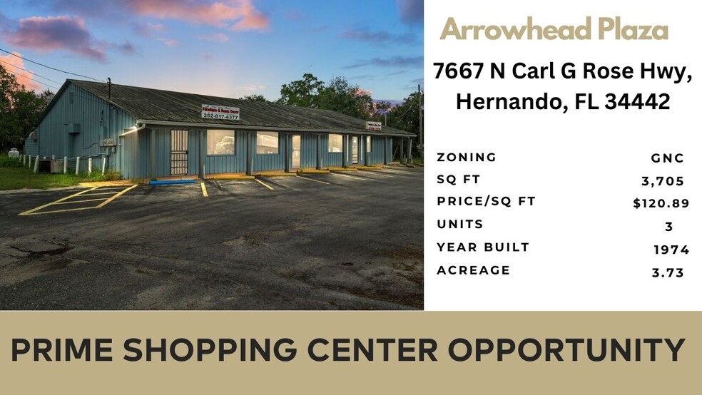 7667 N Carl G Rose Hwy, Hernando, FL for sale - Building Photo - Image 1 of 1