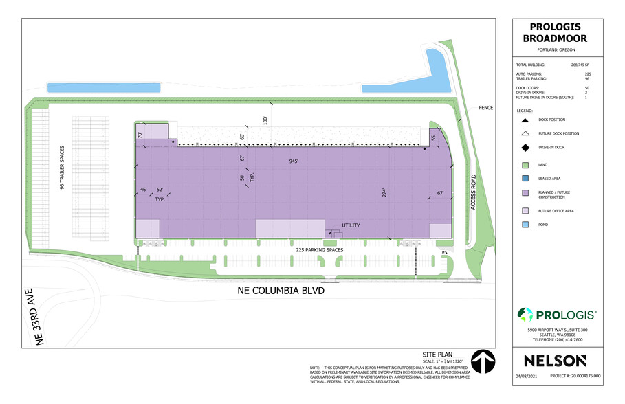 3509 NE Columbia Blvd, Portland, OR à louer - Plan de site - Image 2 de 2