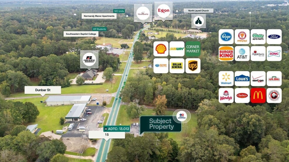 4412 Highway 15 N, Laurel, MS à vendre - Aérien - Image 3 de 3