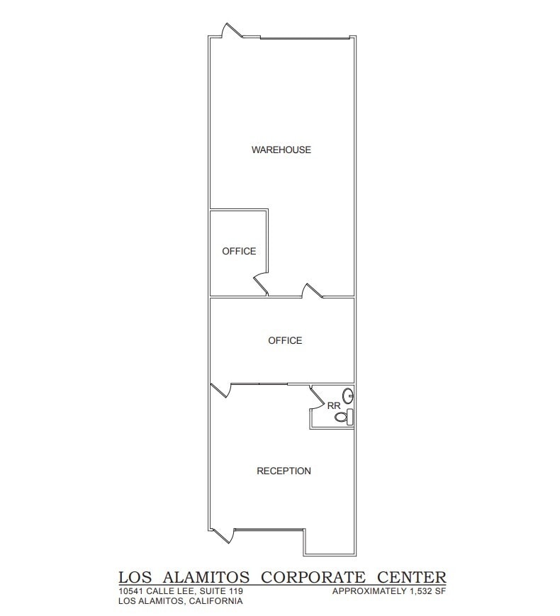 10542 Calle Lee, Los Alamitos, CA for lease Floor Plan- Image 1 of 2