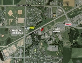 1320 Mill Ln, Waconia, MN - Aerial  map view