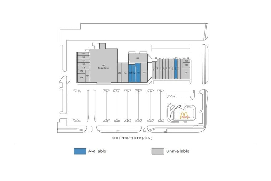104-192 N Bolingbrook Dr, Bolingbrook, IL for lease - Site Plan - Image 2 of 5