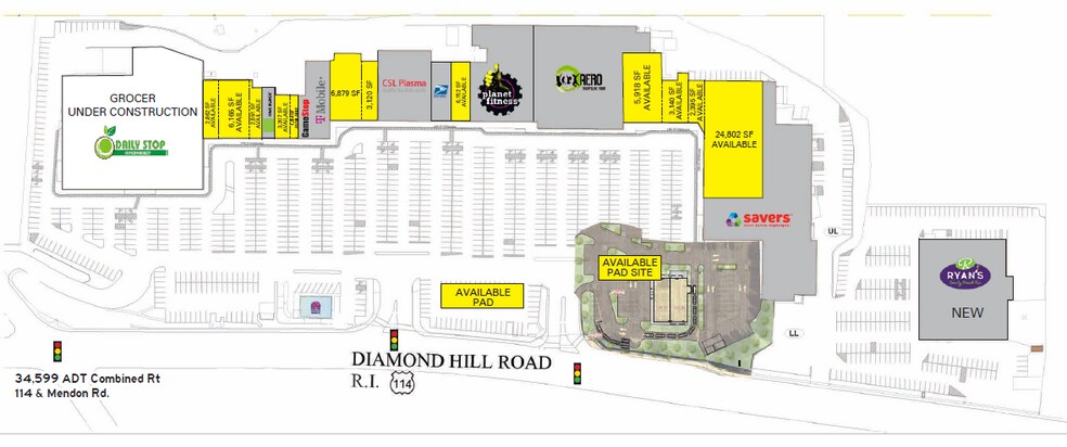 1500 Diamond Hill Rd, Woonsocket, RI à louer - Photo du bâtiment - Image 2 de 5