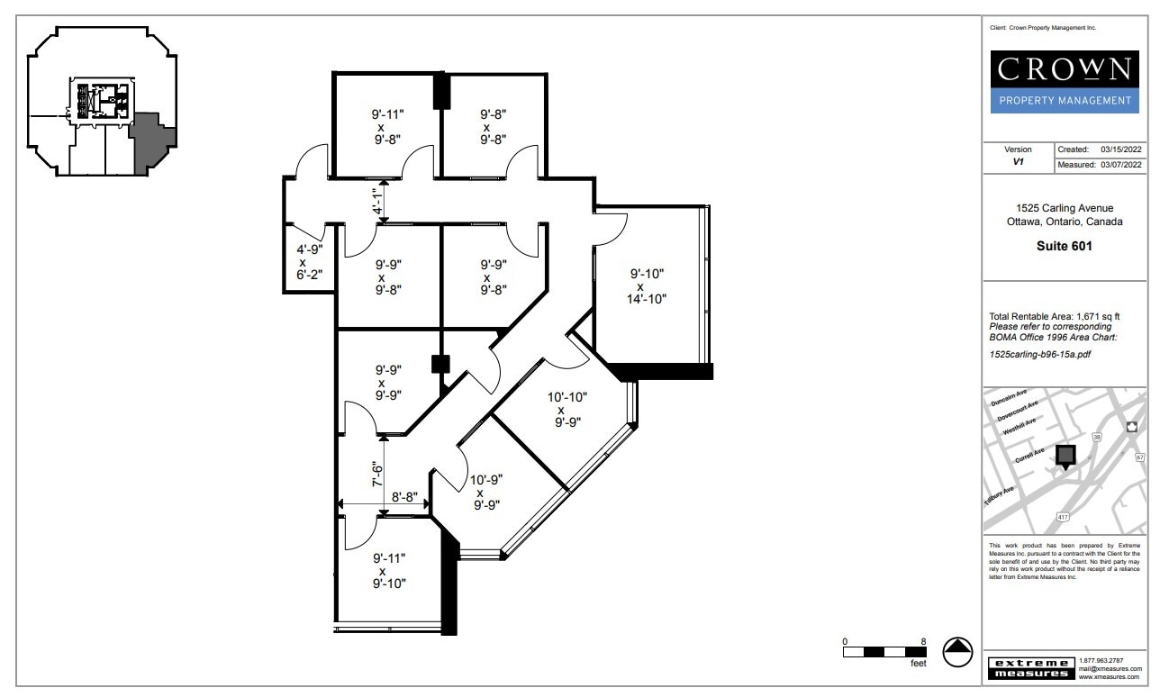 1545 Carling Ave, Ottawa, ON for lease Floor Plan- Image 1 of 1