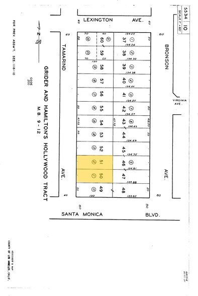 1108 Tamarind Ave, Los Angeles, CA for lease - Plat Map - Image 2 of 17