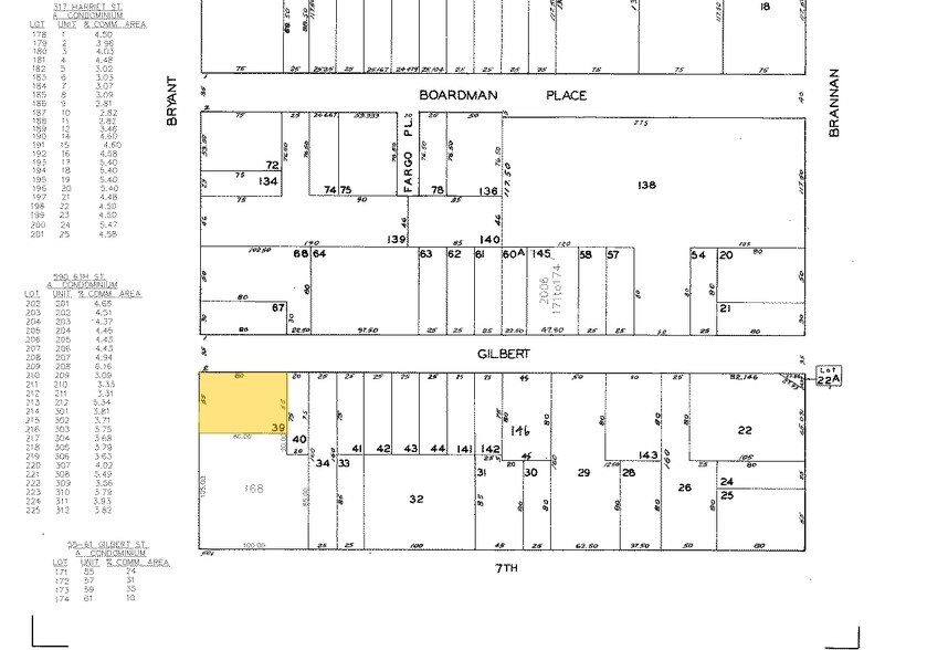 885 Bryant St, San Francisco, CA à louer - Plan cadastral - Image 2 de 3