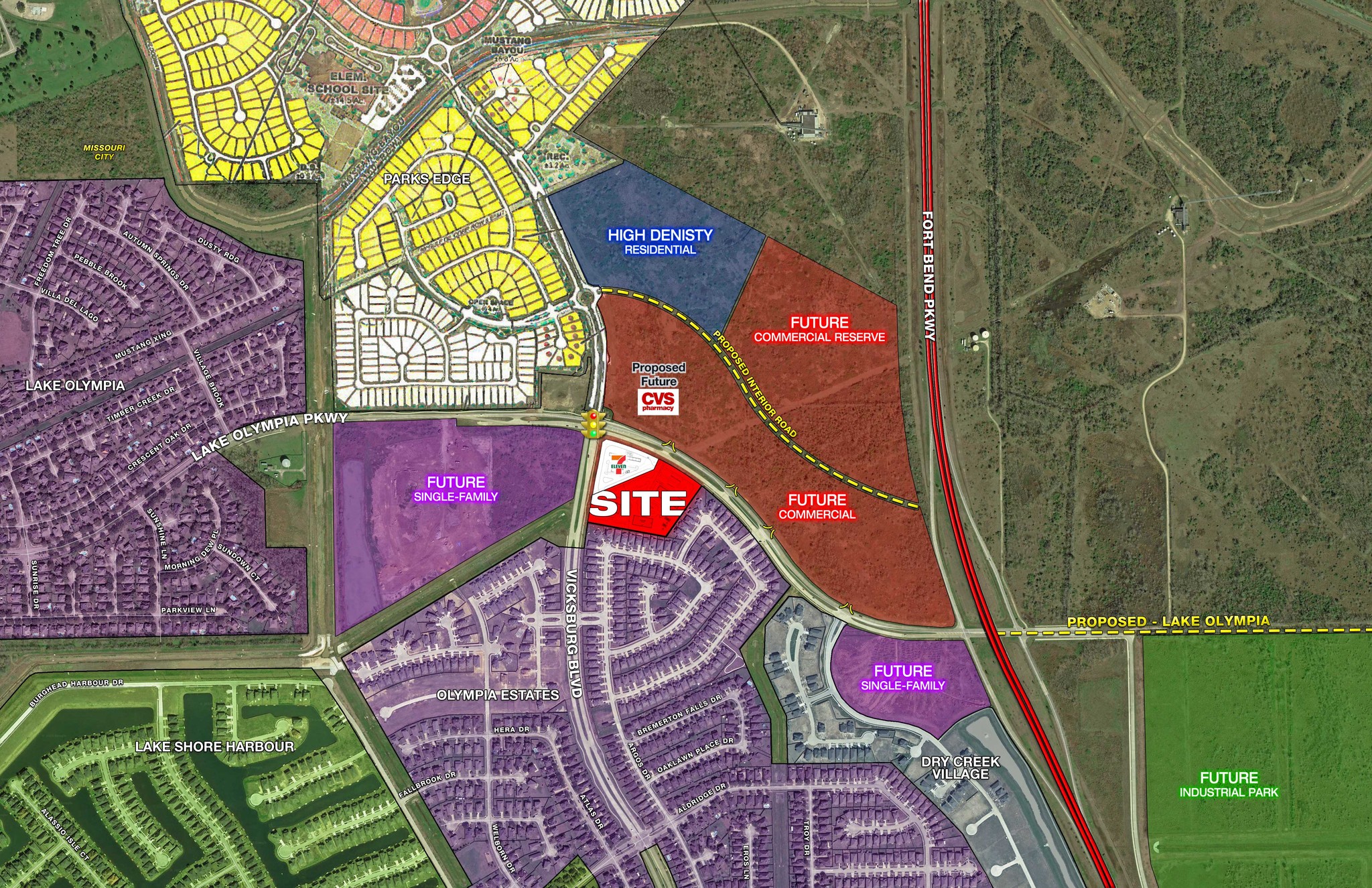 Lake Olympia Pkwy, Missouri City, TX à vendre Plan de site- Image 1 de 1