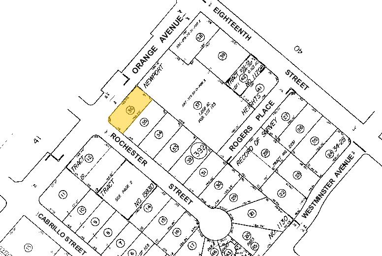 1770 Orange Ave, Costa Mesa, CA for lease - Plat Map - Image 2 of 3