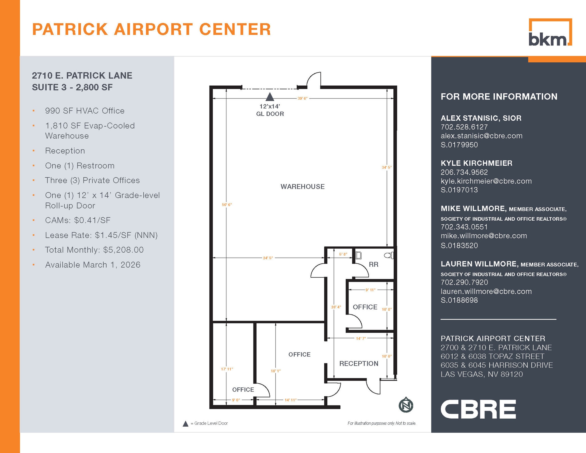 2700 E Patrick Ln, Las Vegas, NV à louer Plan d’étage- Image 1 de 1