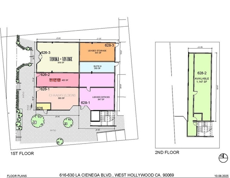 616-630 N La Cienega Blvd, West Hollywood, CA for lease - Floor Plan - Image 2 of 7