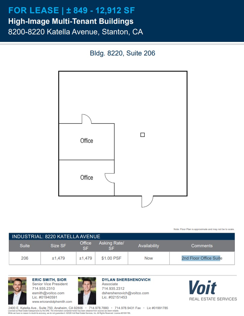 8200-8220 Katella Ave, Stanton, CA à louer Plan d’étage- Image 1 de 1