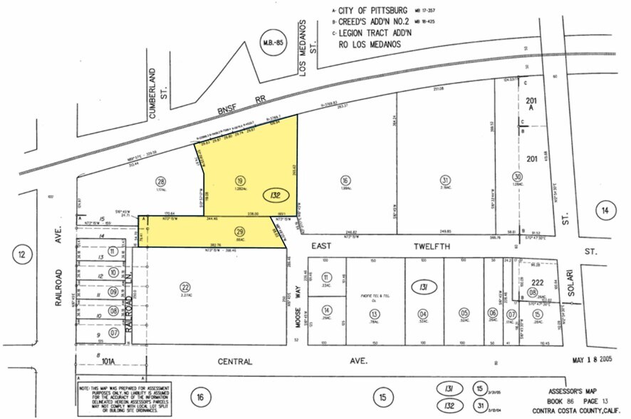 12TH 12TH East St, Pittsburg, CA for sale - Plat Map - Image 3 of 3