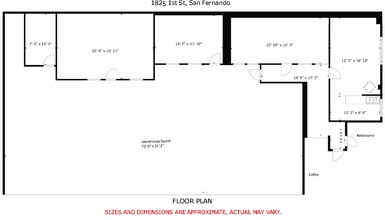 1825 1st St, San Fernando, CA à louer Plan d’étage- Image 1 de 1