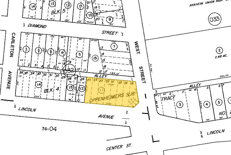 1101 W Lincoln Ave, Anaheim, CA for lease - Plat Map - Image 2 of 3
