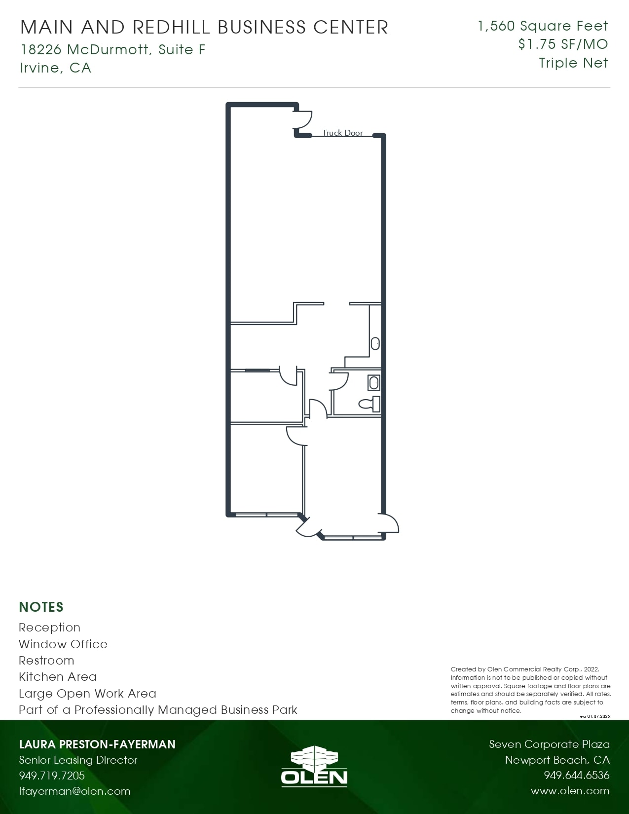 1200 Main St, Irvine, CA for lease Floor Plan- Image 1 of 1