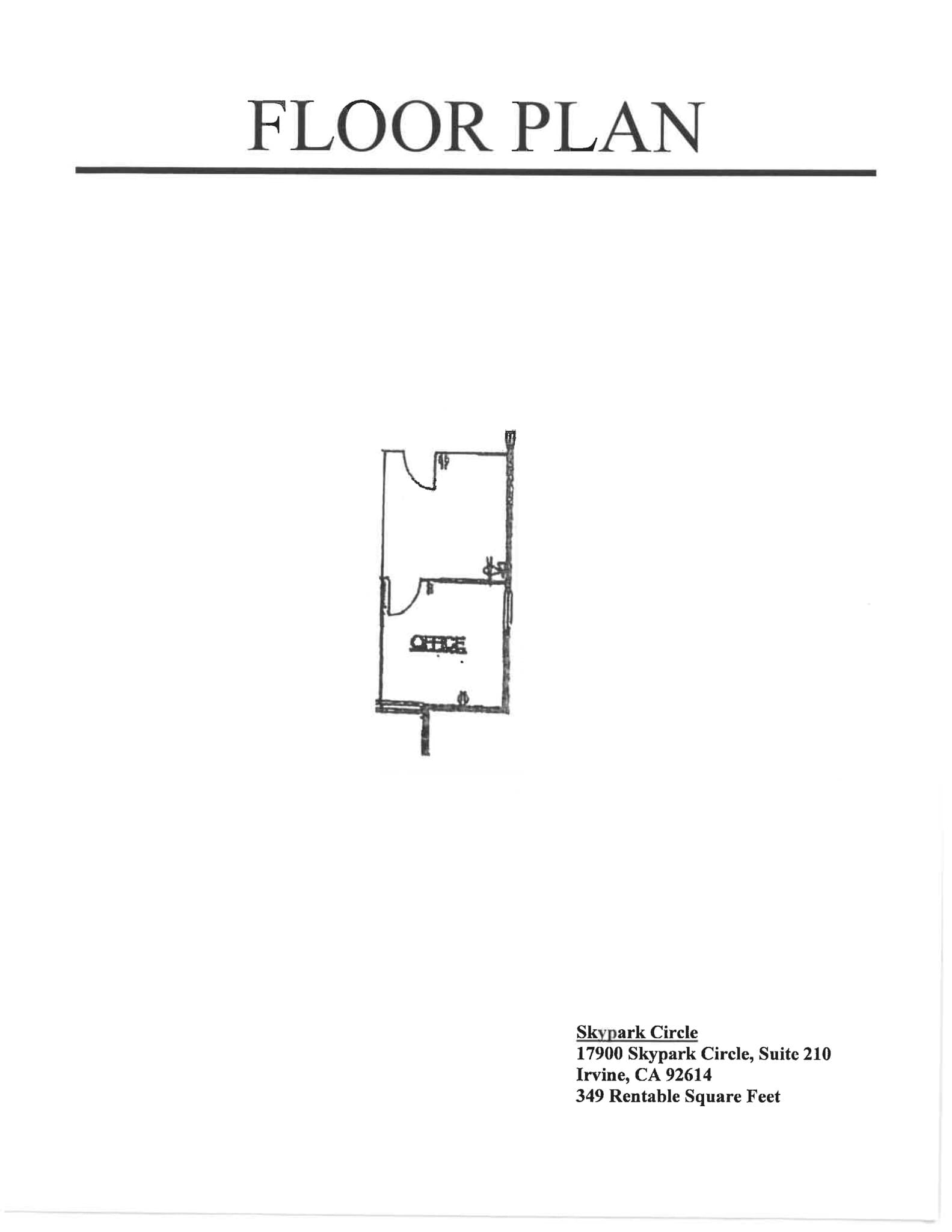 17870 Sky Park Cir, Irvine, CA à louer Plan de site- Image 1 de 1