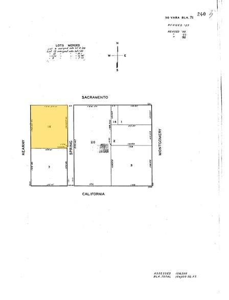 550 Kearny St, San Francisco, CA à louer - Plan cadastral - Image 2 de 10