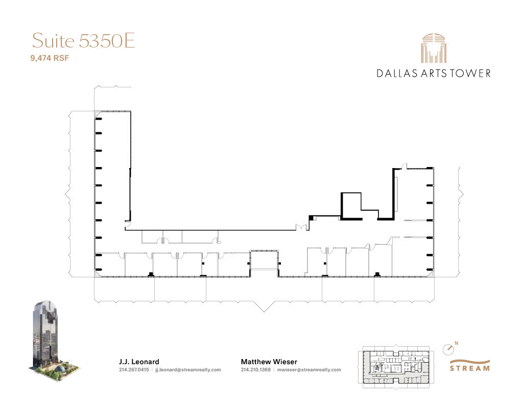 2200 Ross Ave, Dallas, TX à louer Plan d  tage- Image 1 de 1