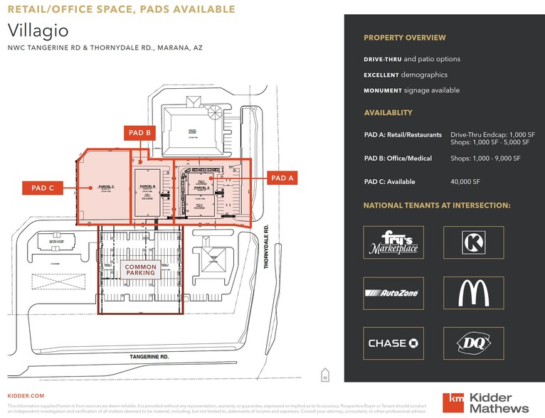 NWC Tangerine Road and Thornydale Road, Marana, AZ à vendre - Plan de site - Image 2 de 3