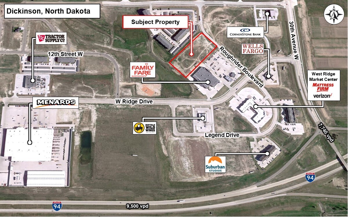 Roughrider Boulevard, Dickinson, ND à vendre Aérien- Image 1 de 4