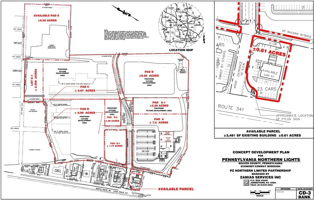 1600 Beaver Way, Baden, PA for lease Site Plan- Image 1 of 2