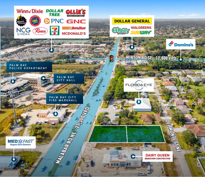 191 Malabar Rd NW, Palm Bay, FL à vendre - Aérien - Image 2 de 4
