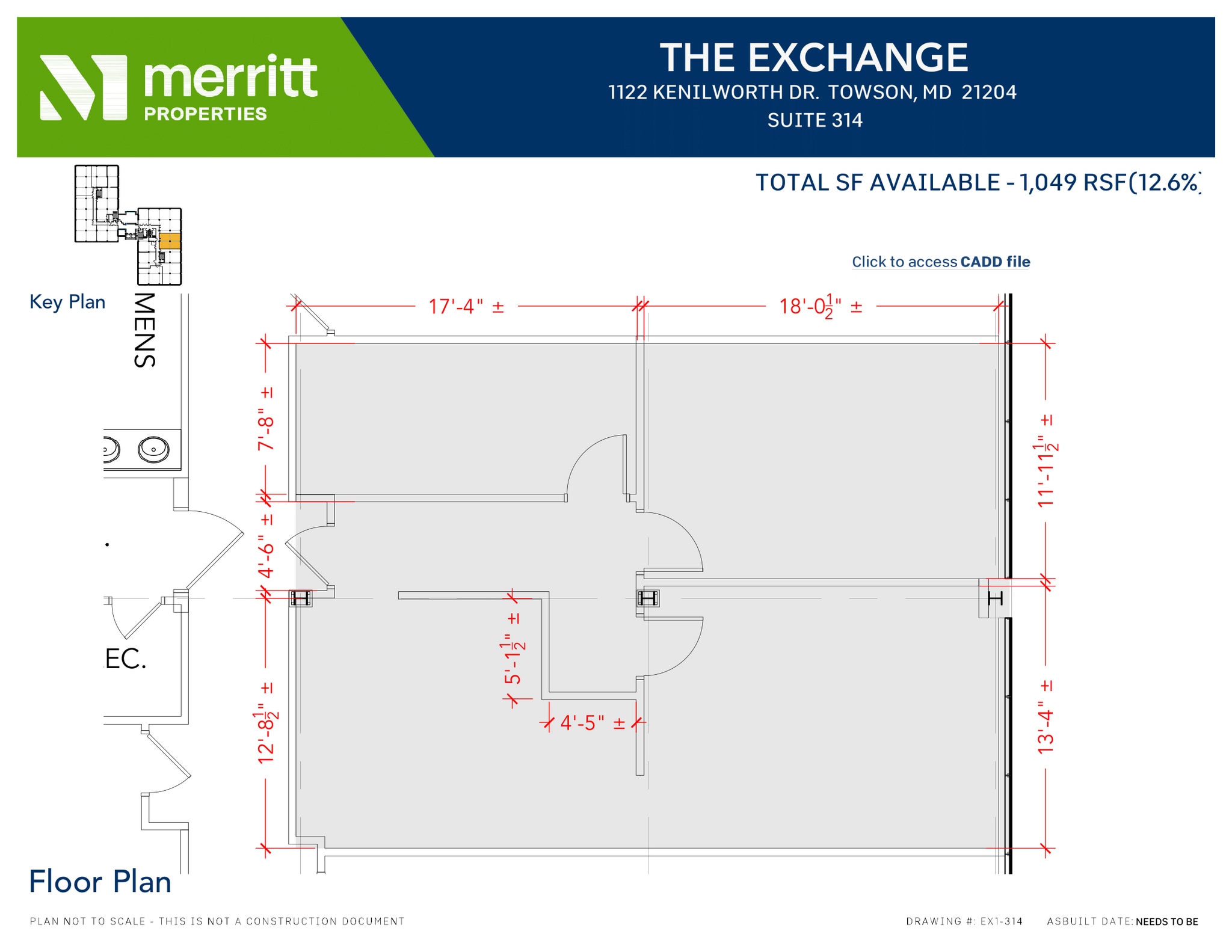 1122 Kenilworth Dr, Towson, MD for lease Floor Plan- Image 1 of 1