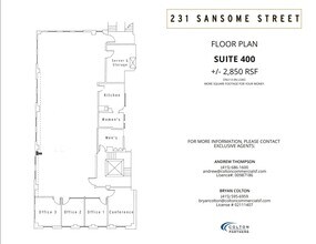 231 Sansome St, San Francisco, CA for lease Floor Plan- Image 1 of 1