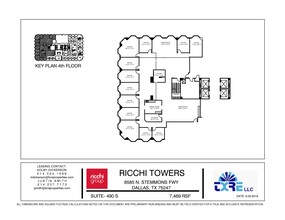 8585 N Stemmons Fwy, Dallas, TX à louer Plan d  tage- Image 1 de 1