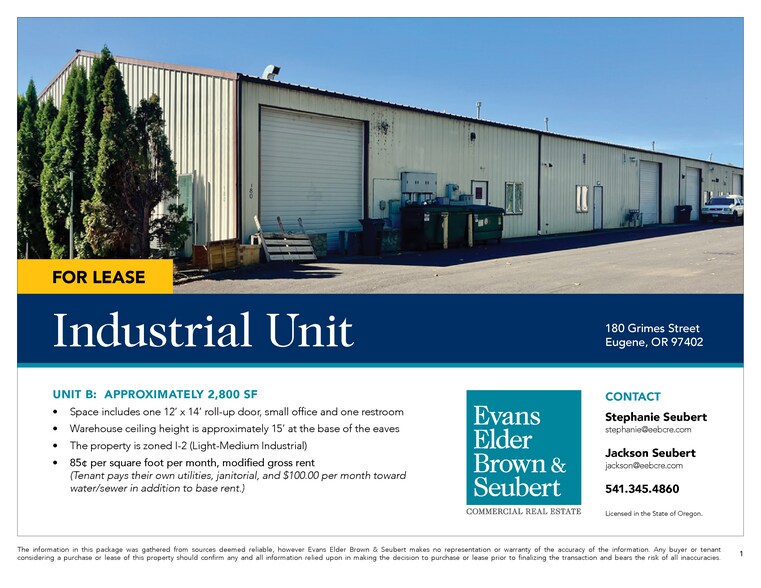 180 Grimes St, Eugene, OR à louer - Photo du bâtiment - Image 2 de 5