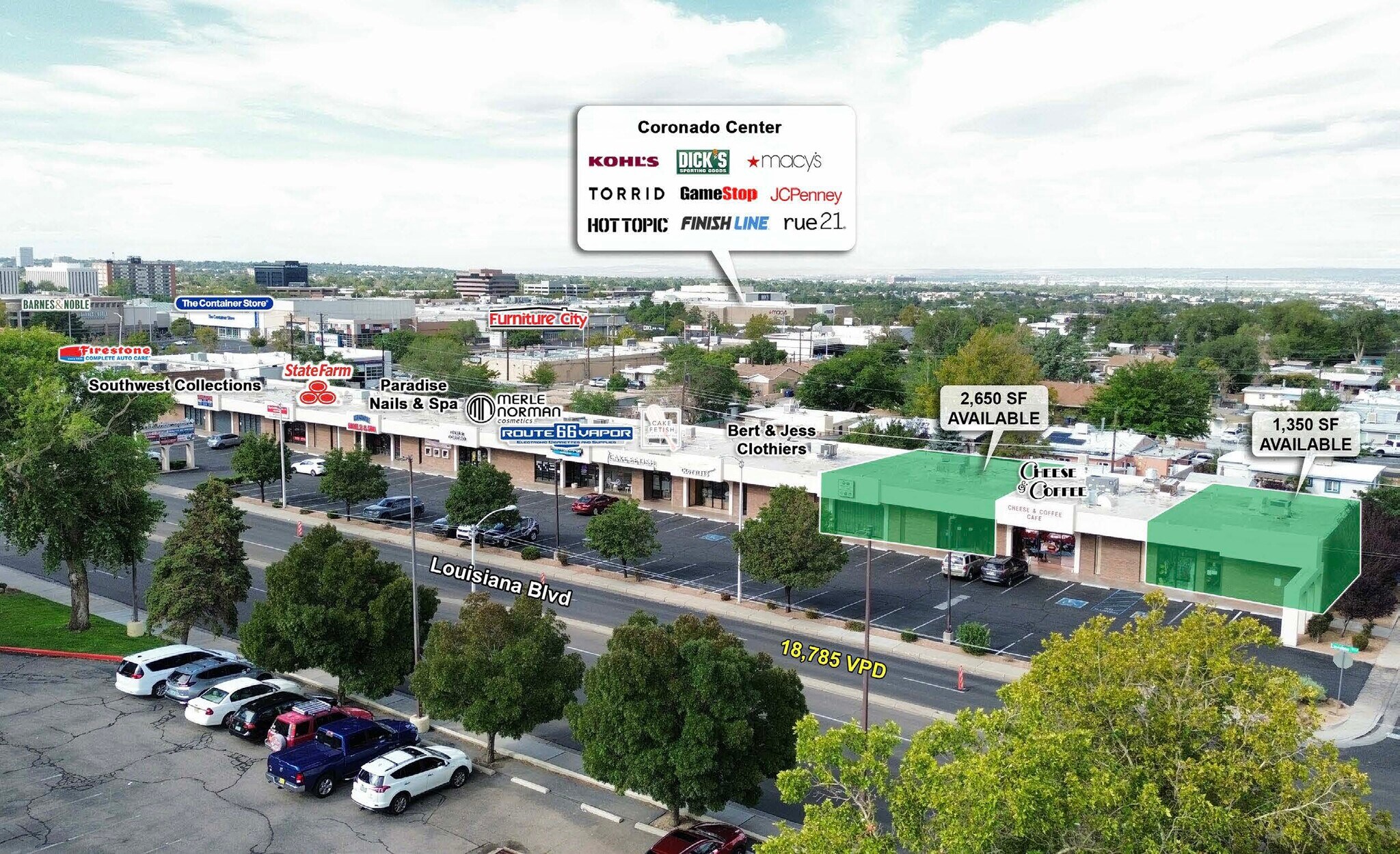 2633-2685 Louisiana Blvd NE, Albuquerque, NM à louer Photo du bâtiment- Image 1 de 10