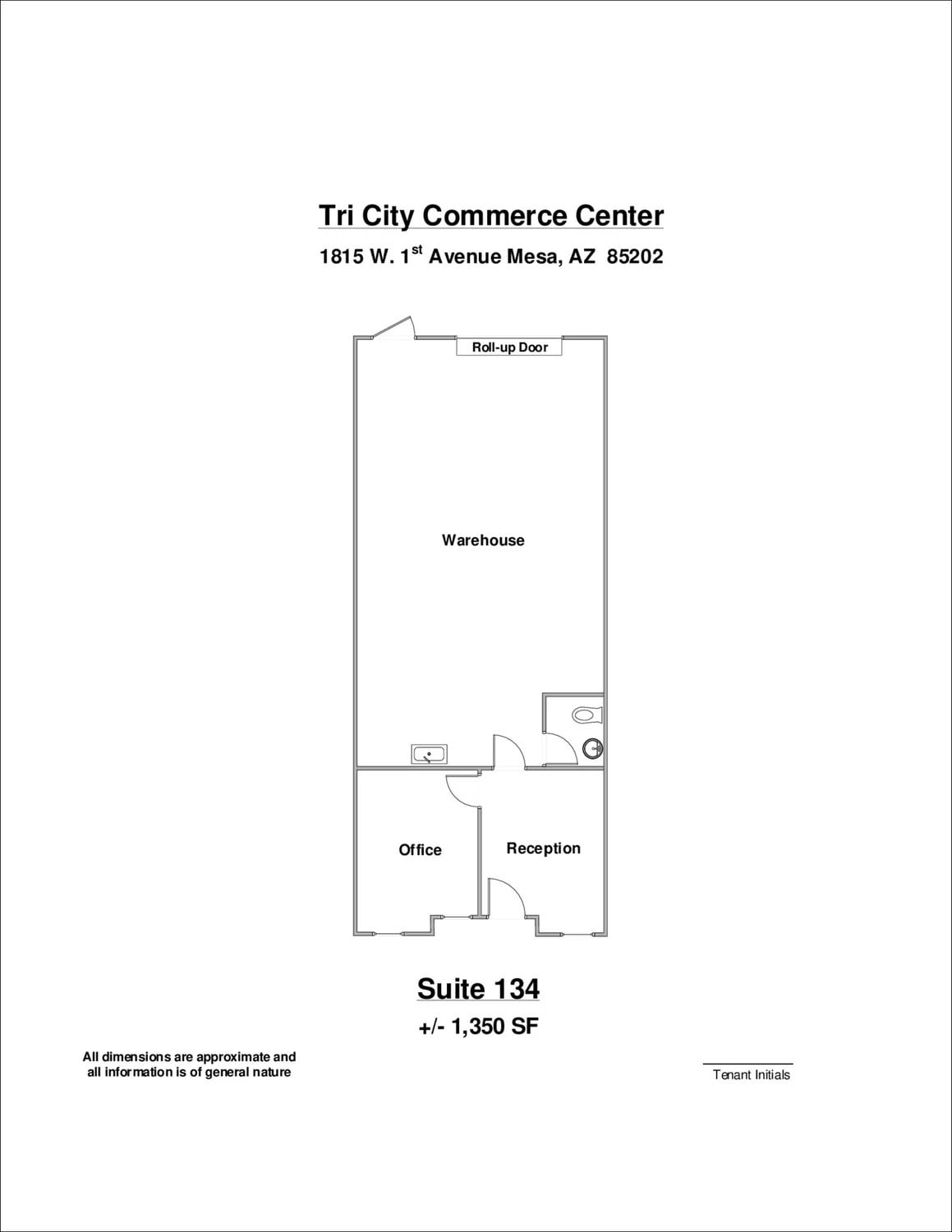 1815 W 1st Ave, Mesa, AZ for lease Floor Plan- Image 1 of 1