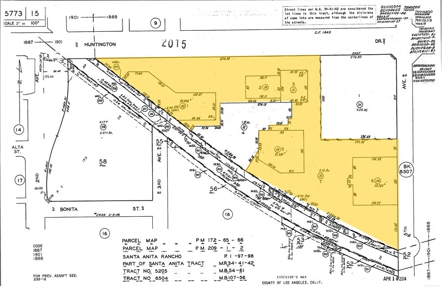 440 E huntington Dr, Arcadia, CA à louer - Plan cadastral - Image 2 de 4