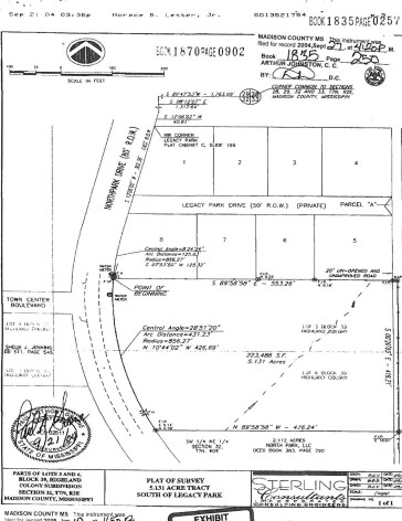 Northpark Dr, Ridgeland, MS à vendre Plan cadastral- Image 1 de 2