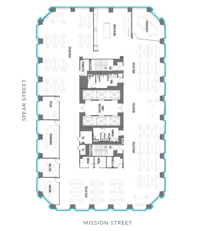 101 Mission St, San Francisco, CA for lease Floor Plan- Image 1 of 1