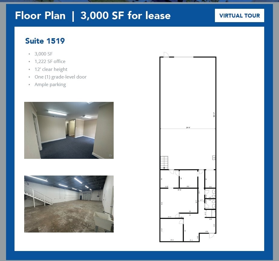 1509-1521 Central Park Dr, Hurst, TX à louer Plan d’étage- Image 1 de 1