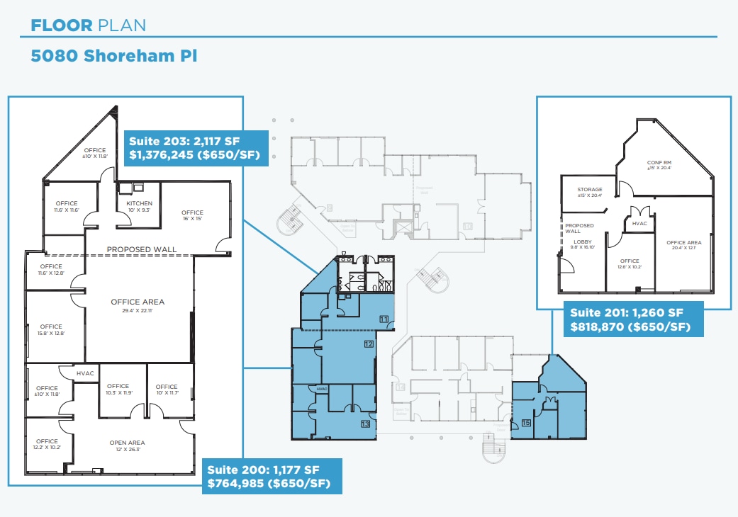 5080 Shoreham Pl, San Diego, CA 92122 - Unit 200 - - Floor Plan - Image 1 of 1