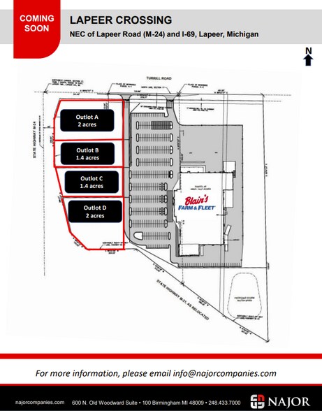 M-24, Lapeer, MI for lease - Site Plan - Image 2 of 4