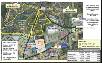 1000 N Lake Dr, Lexington, SC - aerial  map view