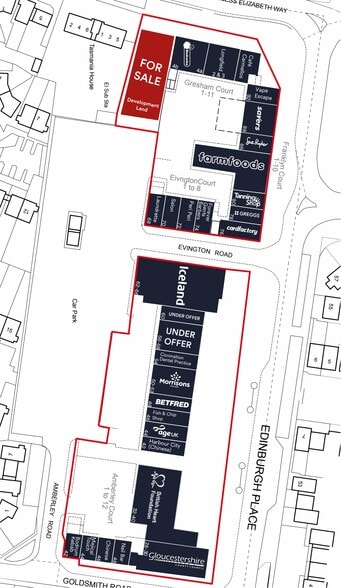 Coronation Square, Cheltenham for sale - Site Plan - Image 2 of 2
