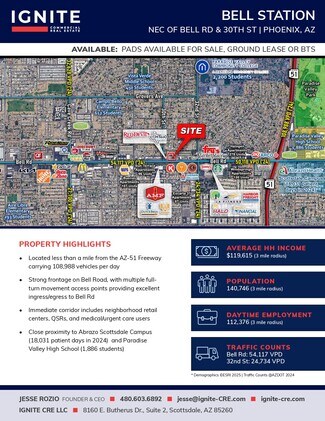 Plus de détails pour NEC Bell Rd, Phoenix, AZ - Terrain à louer