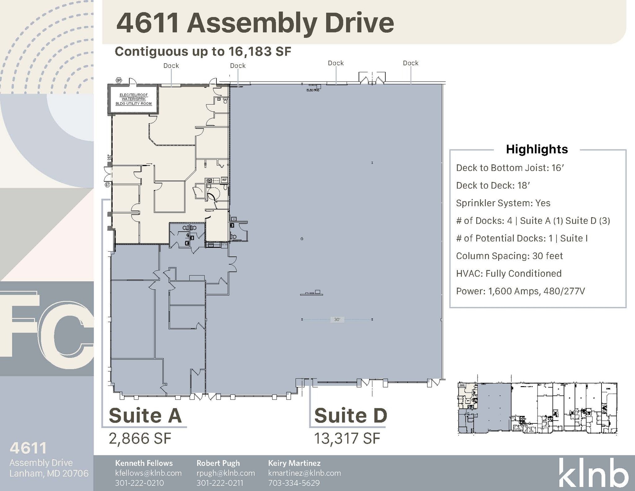 4611 Assembly Dr, Lanham, MD for lease Floor Plan- Image 1 of 24