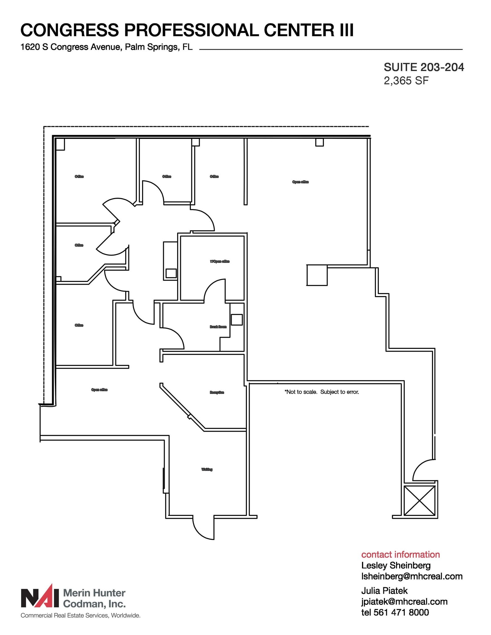 1620 S Congress Ave, Palm Springs, FL for lease Floor Plan- Image 1 of 1