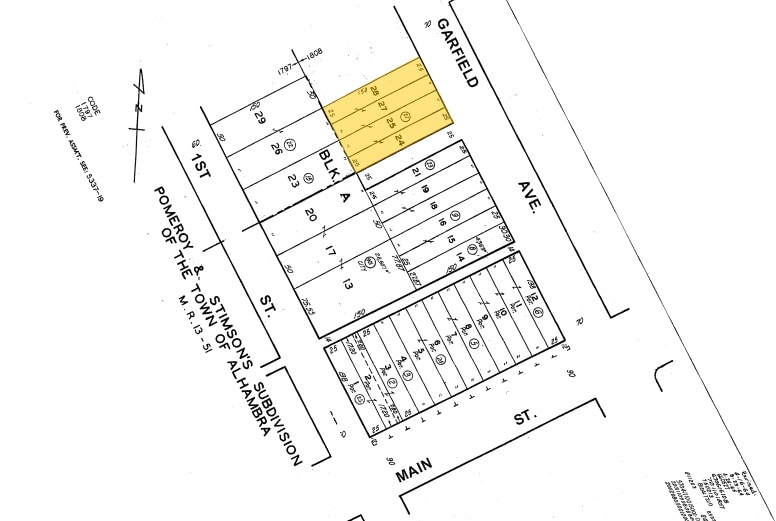 103 N Garfield Ave, Alhambra, CA for sale - Plat Map - Image 2 of 9